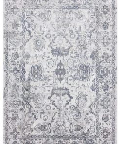 Miss Amara Iman Blue Ivory And Stone Grey Transitional Distressed Rug All Rugs