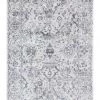 Miss Amara All Rugs Iman Blue Ivory And Stone Grey Transitional Distressed Runner Rug