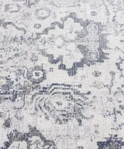 Miss Amara All Rugs Iman Blue Ivory And Stone Grey Transitional Distressed Runner Rug