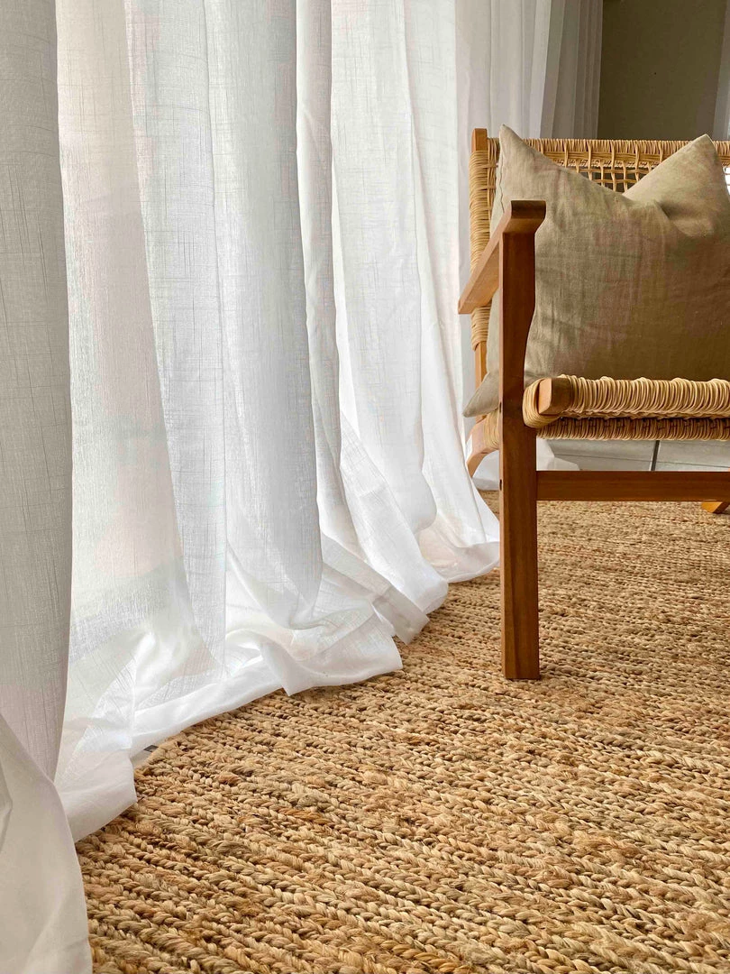 Miss Amara Raven Natural Tan Braided Jute Rug