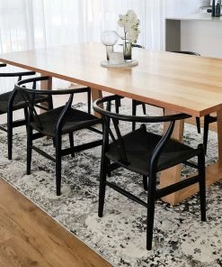 Miss Amara All Rugs Imran Black Grey And Ivory Traditional Distressed Rug