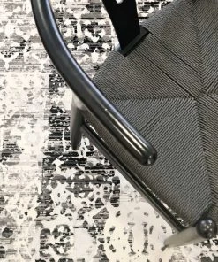 Miss Amara All Rugs Imran Black Grey And Ivory Traditional Distressed Rug