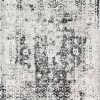 Miss Amara All Rugs Imran Black Grey And Ivory Traditional Distressed Rug