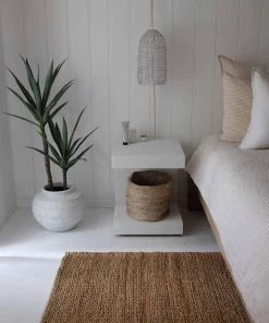 Miss Amara All Rugs Indigo Natural Tan Braided Jute Rug