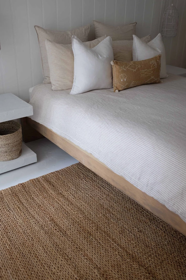 Miss Amara All Rugs Indigo Natural Tan Braided Jute Rug