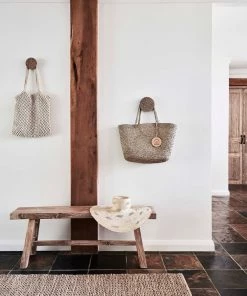 Miss Amara All Rugs Indigo Natural Tan Braided Jute Runner Rug