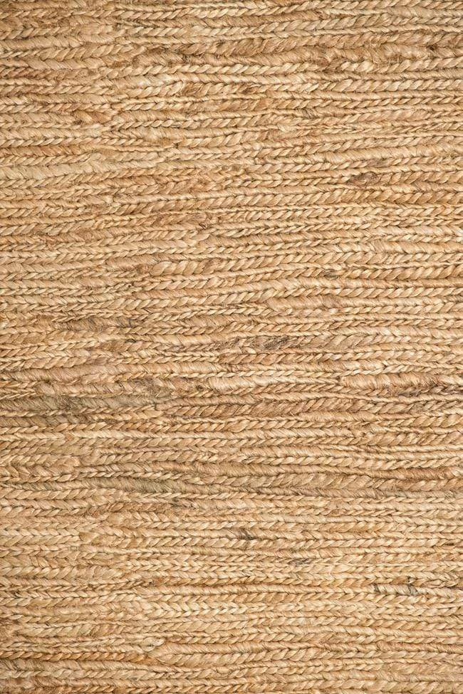 Miss Amara Raven Natural Tan Braided Jute Rug