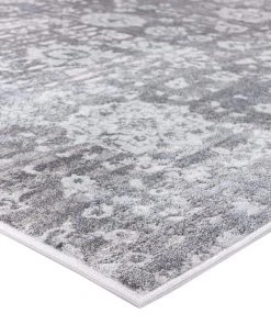 Miss Amara Indra Grey And Blue Faded Floral Rug