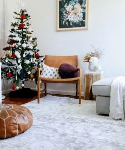 Miss Amara Indra Grey And Blue Faded Floral Rug