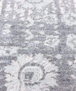 Miss Amara Indra Grey And Blue Faded Floral Rug