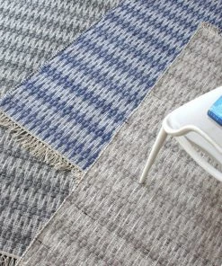 Miss Amara Alva Taupe & Ivory Flatweave Indoor Outdoor Rug