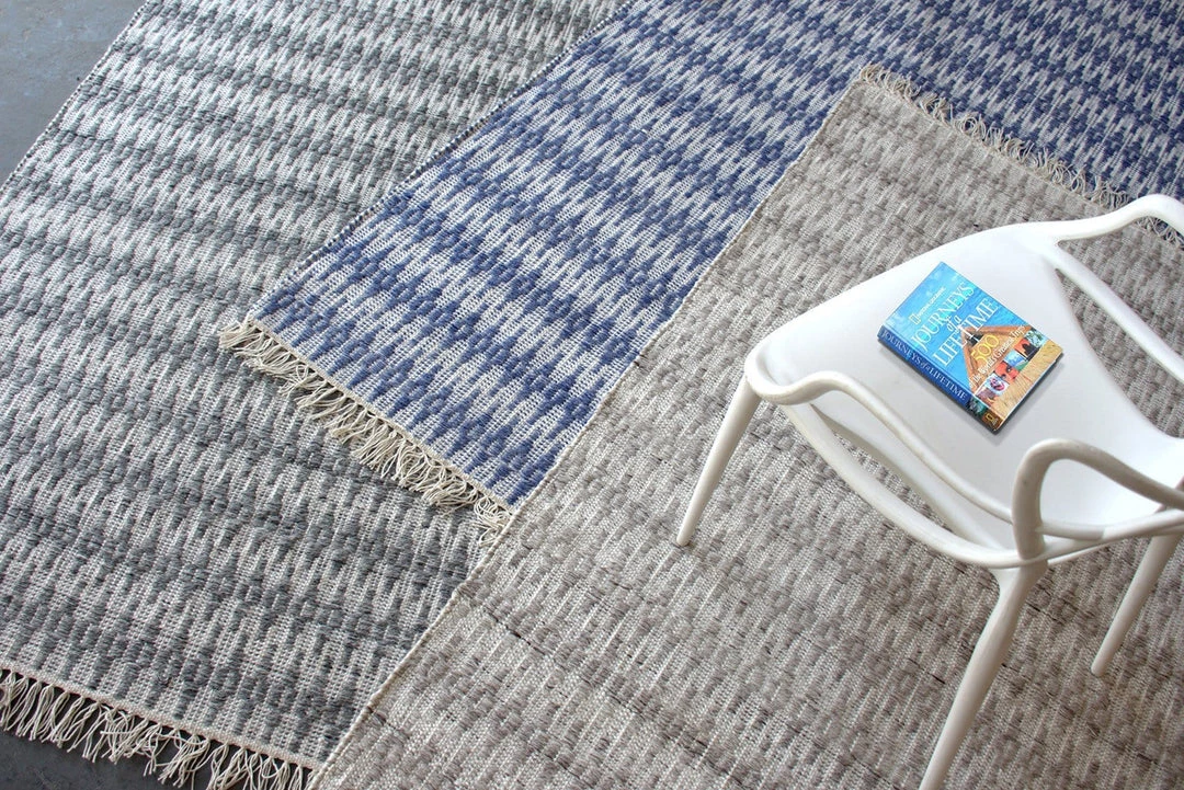 Miss Amara Alva Taupe & Ivory Flatweave Indoor Outdoor Rug