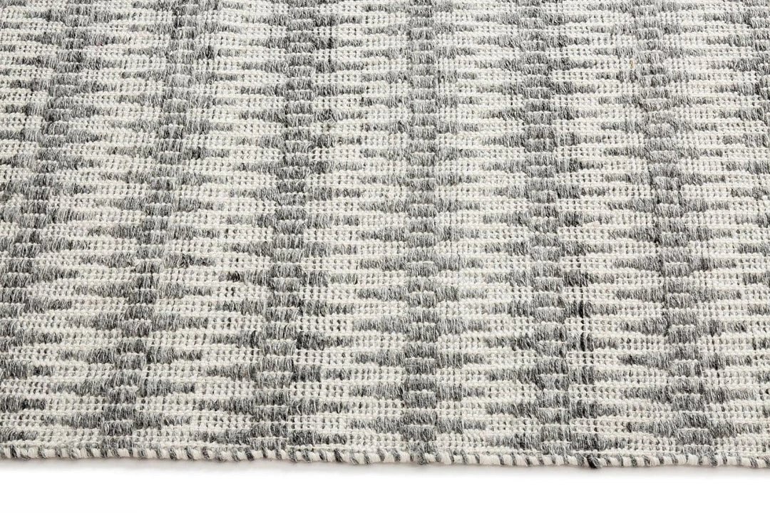 Miss Amara Ines Ivory & Grey Flatweave Indoor Outdoor Rug