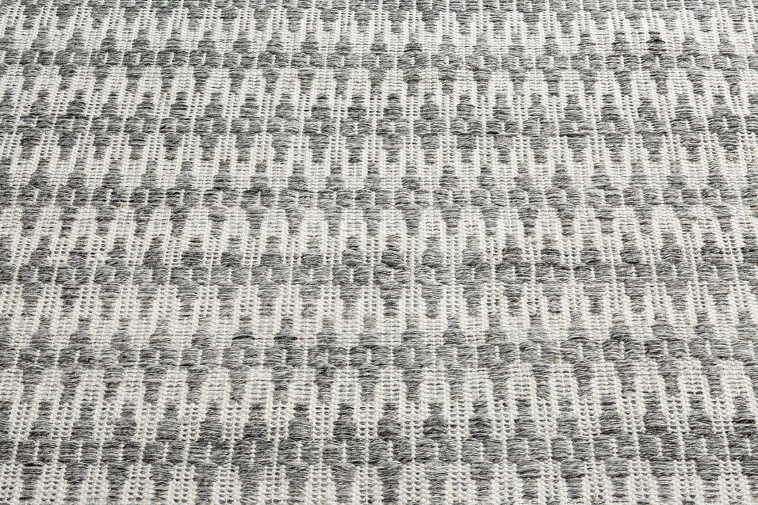 Miss Amara Ines Ivory & Grey Flatweave Indoor Outdoor Rug