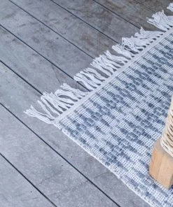 Miss Amara Ines Ivory & Grey Flatweave Indoor Outdoor Rug