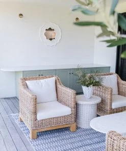 Miss Amara Ines Ivory & Grey Flatweave Indoor Outdoor Rug