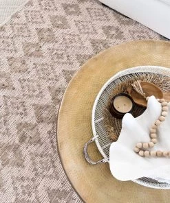 Miss Amara Inga Beige And Cream Tribal Rug