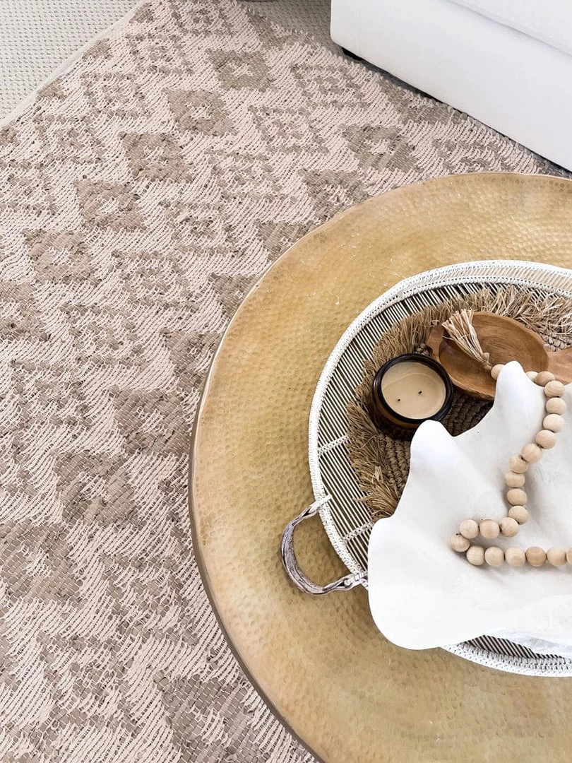 Miss Amara Inga Beige And Cream Tribal Rug