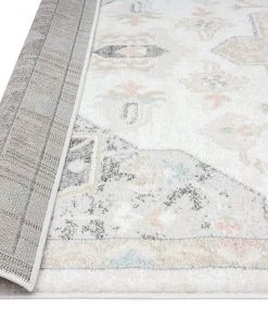 Miss Amara Ingrid Cream Blue And Pink Traditional Floral Rug All Rugs