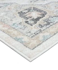 Miss Amara Ingrid Cream Blue And Pink Traditional Floral Rug All Rugs