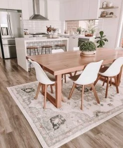 Miss Amara Ingrid Cream Blue And Pink Traditional Floral Rug All Rugs