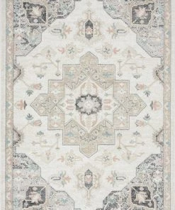 Miss Amara Ingrid Cream Blue And Pink Traditional Floral Rug All Rugs