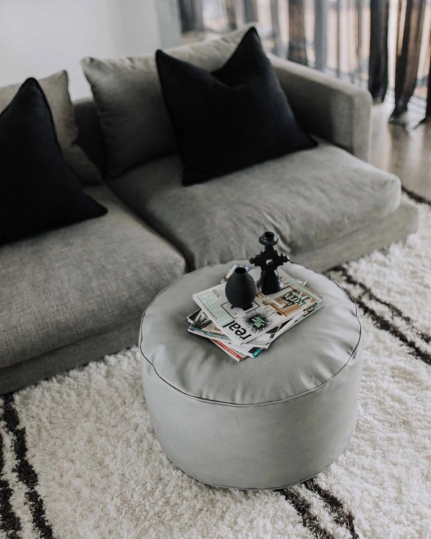 Miss Amara Irina Ivory And Charcoal Grey Shag Rug All Rugs