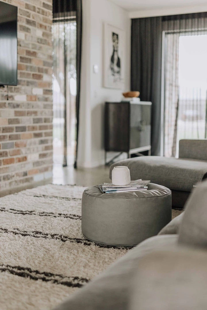 Miss Amara Irina Ivory And Charcoal Grey Shag Rug All Rugs