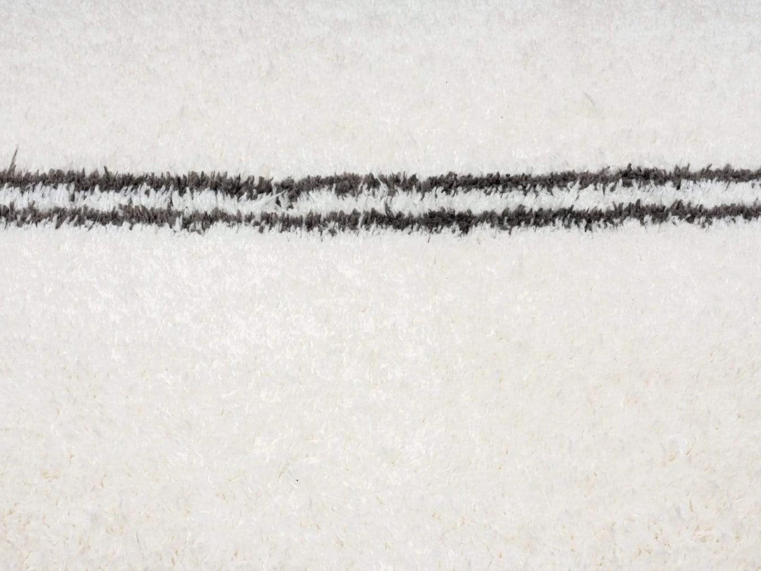 Miss Amara Irina Ivory And Charcoal Grey Shag Rug All Rugs