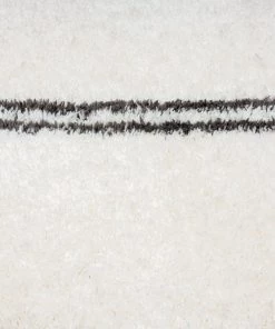 Miss Amara Irina Ivory And Charcoal Grey Shag Indoor Mat