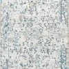 Miss Amara Iris Blue Grey And Beige Distressed Floral Rug All Rugs
