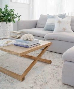 Miss Amara All Rugs Isla Cream Grey And Blue Traditional Bordered Floral Rug