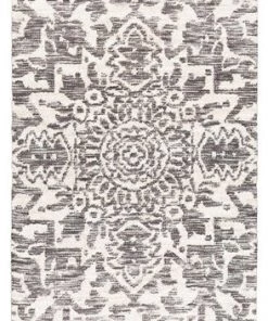 Miss Amara Issey Ivory And Grey Tribal Runner Rug All Rugs