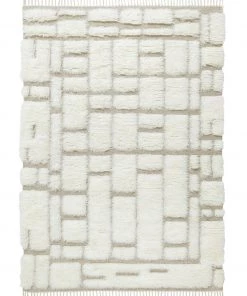 Miss Amara Ivry Geometric Wool Shag Rug All Rugs
