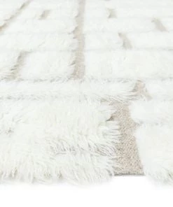 Miss Amara Ivry Geometric Wool Shag Rug All Rugs