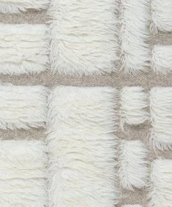 Miss Amara Ivry Geometric Wool Shag Rug All Rugs