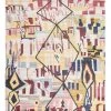 Miss Amara All Rugs Izzie Red Yellow And Blue Abstract Tribal PET Beach And Picnic Rug