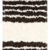 Miss Amara Jamila Ivory And Black Striped Berber Runner Rug