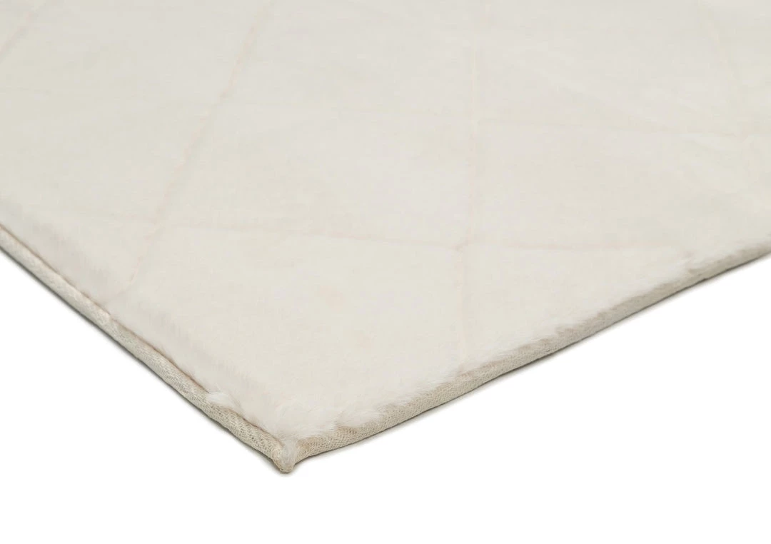 Miss Amara All Rugs Jessa Ivory Cream Diamond Shag Rug