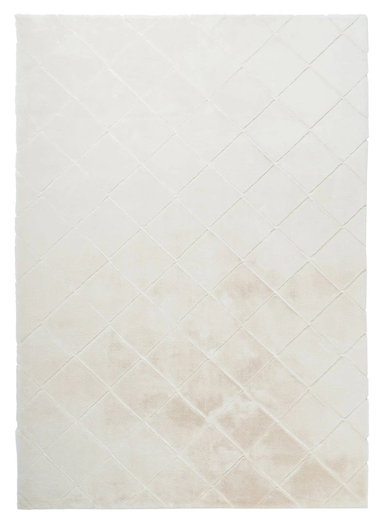 Miss Amara All Rugs Jessa Ivory Cream Diamond Shag Rug