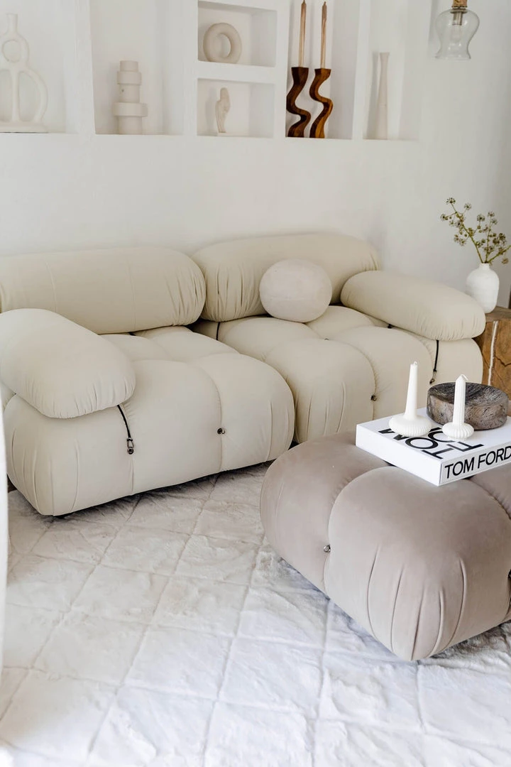 Miss Amara All Rugs Jessa Ivory Cream Diamond Shag Rug