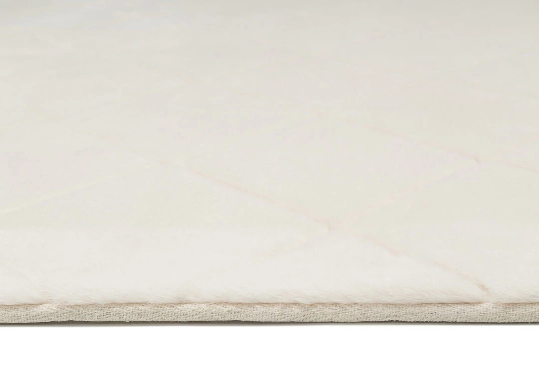 Miss Amara All Rugs Jessa Ivory Cream Diamond Shag Rug