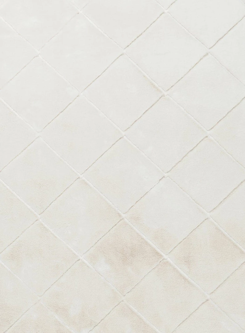 Miss Amara All Rugs Jessa Ivory Cream Diamond Shag Rug