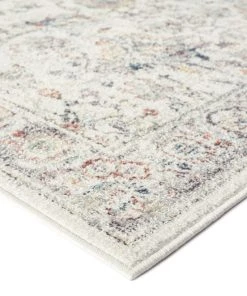 Miss Amara Jinnie Cream And Purple Multi-Colour Distressed Rug All Rugs