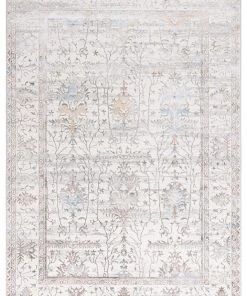 Miss Amara Jodhi Cream Blue And Tan Faded Traditional Rug All Rugs
