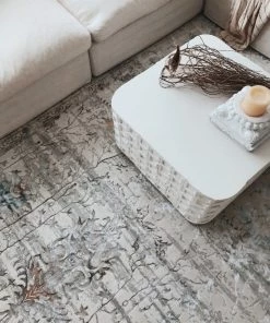 Miss Amara Jodhi Cream Blue And Tan Faded Traditional Rug All Rugs