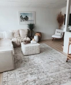 Miss Amara Jodhi Cream Blue And Tan Faded Traditional Rug All Rugs