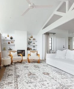 Miss Amara Jodhi Cream Blue And Tan Faded Traditional Rug All Rugs