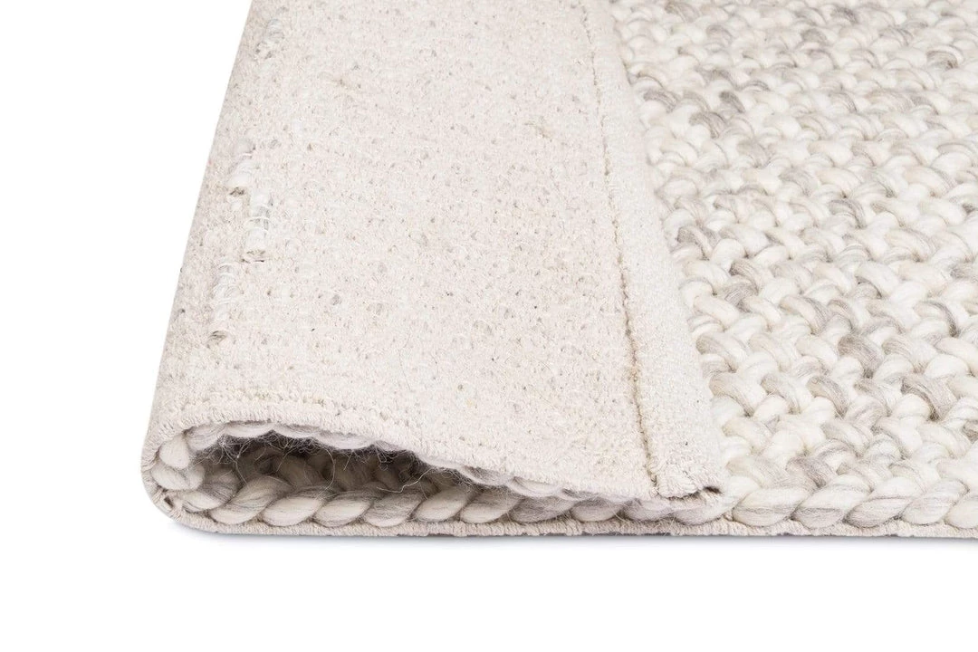 Miss Amara Joely Light Grey And Ivory Marble Looped Rug