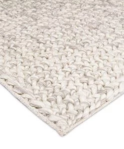 Miss Amara Joely Light Grey And Ivory Marble Looped Rug